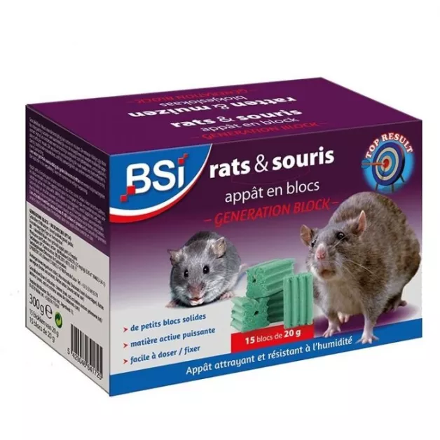 Ratimor® Blocs d'appât Brodifacoum Poison pour rats Poison pour souris -  Roundup Shop