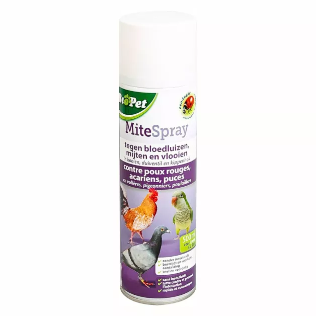 Mite spray volailles contre les poux rouges et les puces - 500 ml